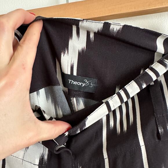 Theory Gunilla Interlace Ikat Silk Pants Multi 6 $355 - Picture 8 of 12